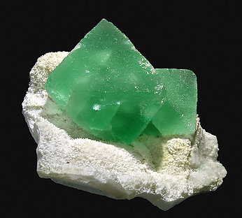 Fluorita (octadrica) con Cuarzo. 